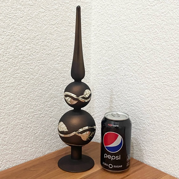 Vintage Hand Blown Mercury Glass Matte Bronze 14” Christmas Tree Topper Finial - Picture 2 of 12